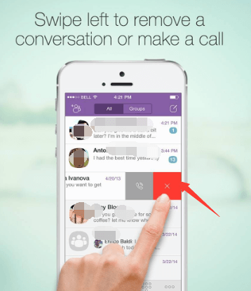 Using Viber App to Delete Viber Message History on iPhone