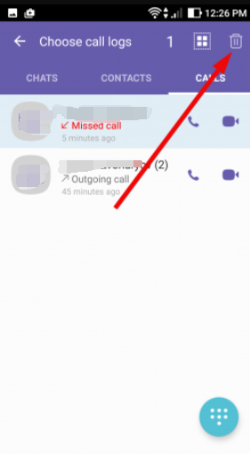 Excluir o histórico de chamadas do Viber no seu dispositivo manualmente