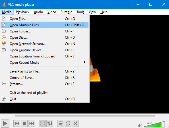 Mesclar arquivos MP4 usando o VLC Media Player