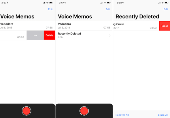 Hur man av misstag raderar röstmemon från din iPhone med den nyligen raderade mappen