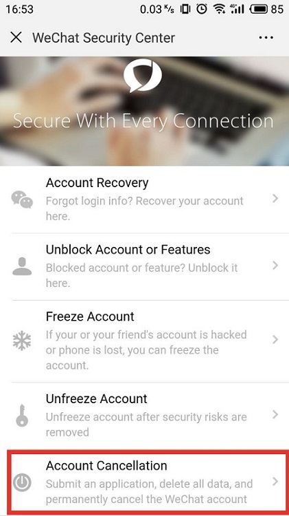 How to Delete WeChat Account