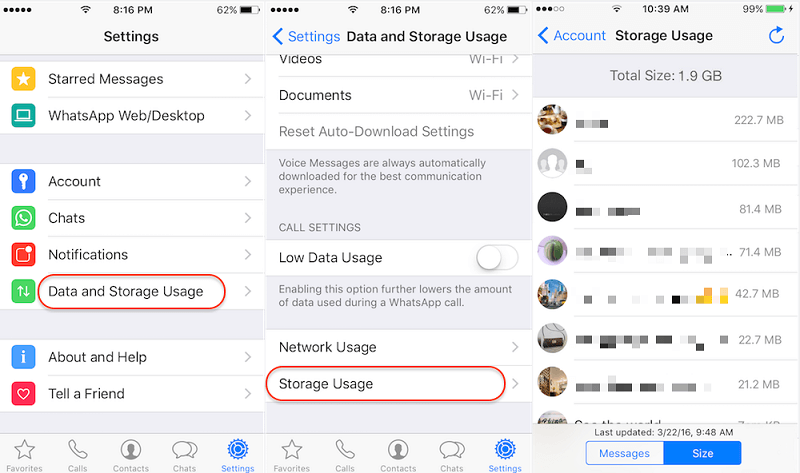 Manage Whatsapp Storage