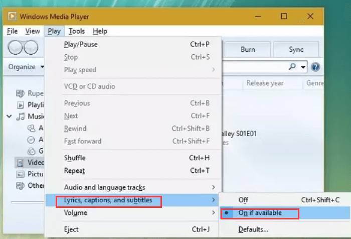 Embed Subtitles into Video Permanently Using Windows Media Player
