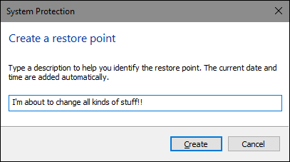 Create Restore Point to Recover Deleted Drivers in Windows 10