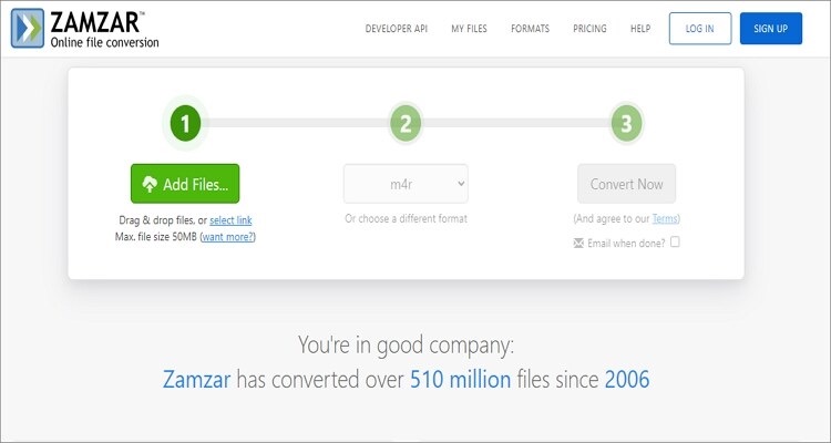 Convert MP3 To M4R By Zamzar Converter