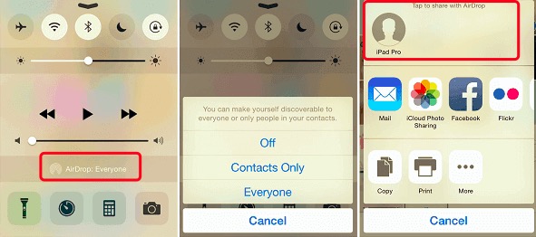 Use Airdrop to Transfer Photos from iPhone to iPad