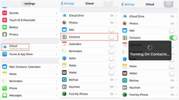 Backup Contacts to iCloud to Transfer Phone Numbers to S8