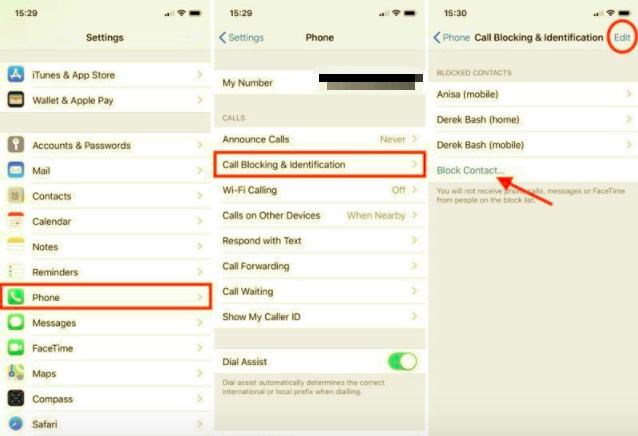 Find Blocked Numbers on iPhone