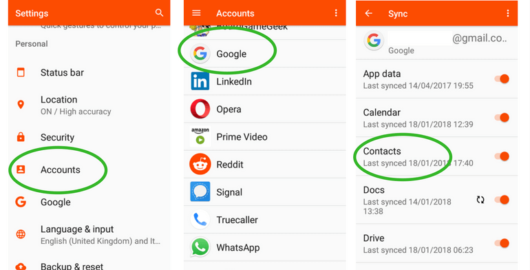Contacts Sync Android