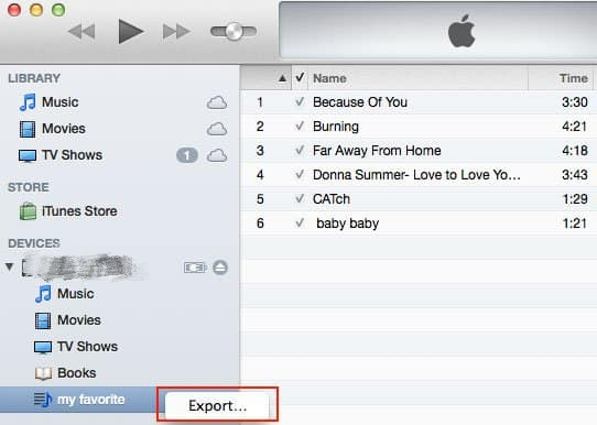 Export iPod Playlist To Transfer To iTunes