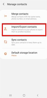 Export Samsung Galaxy Contacts