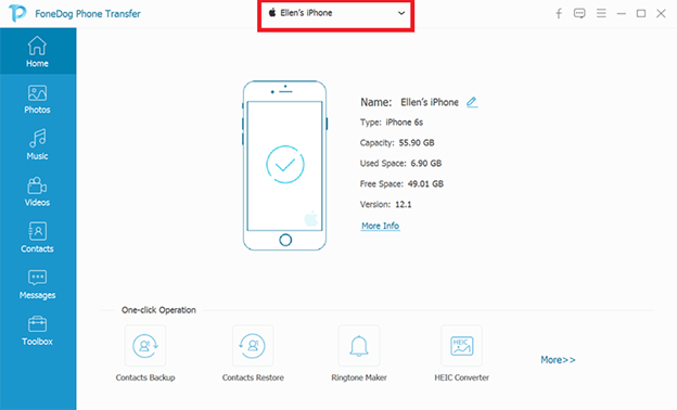 Connect iPhone to Mac by Using the FoneDog Phone Transfer