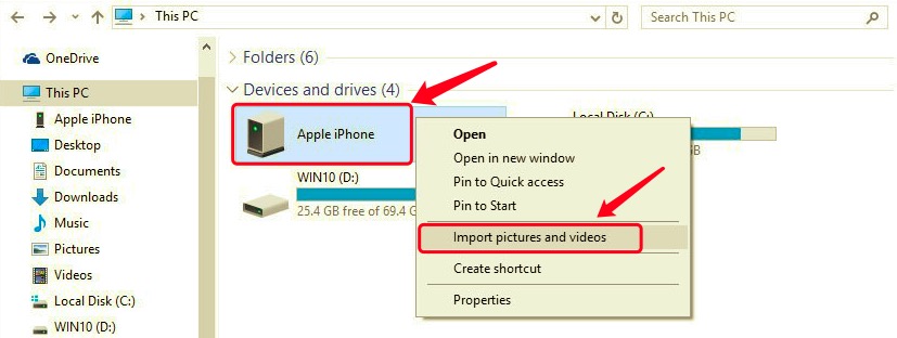 Transfer Pictures from iPhone to Computer Using USB Or Lightning Cable