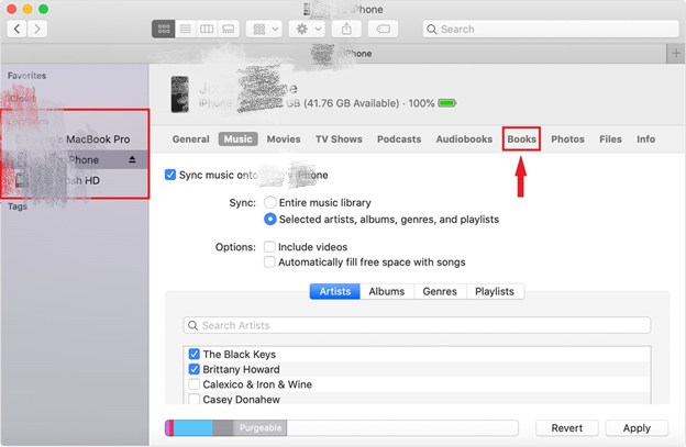 Transferir PDF para iPhone através do iTunes
