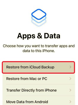 Överför appar från iPhone till iPhone via iCloud Backup