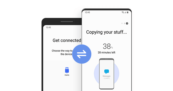 Transferir datos mediante la aplicación Samsung Smart Switch