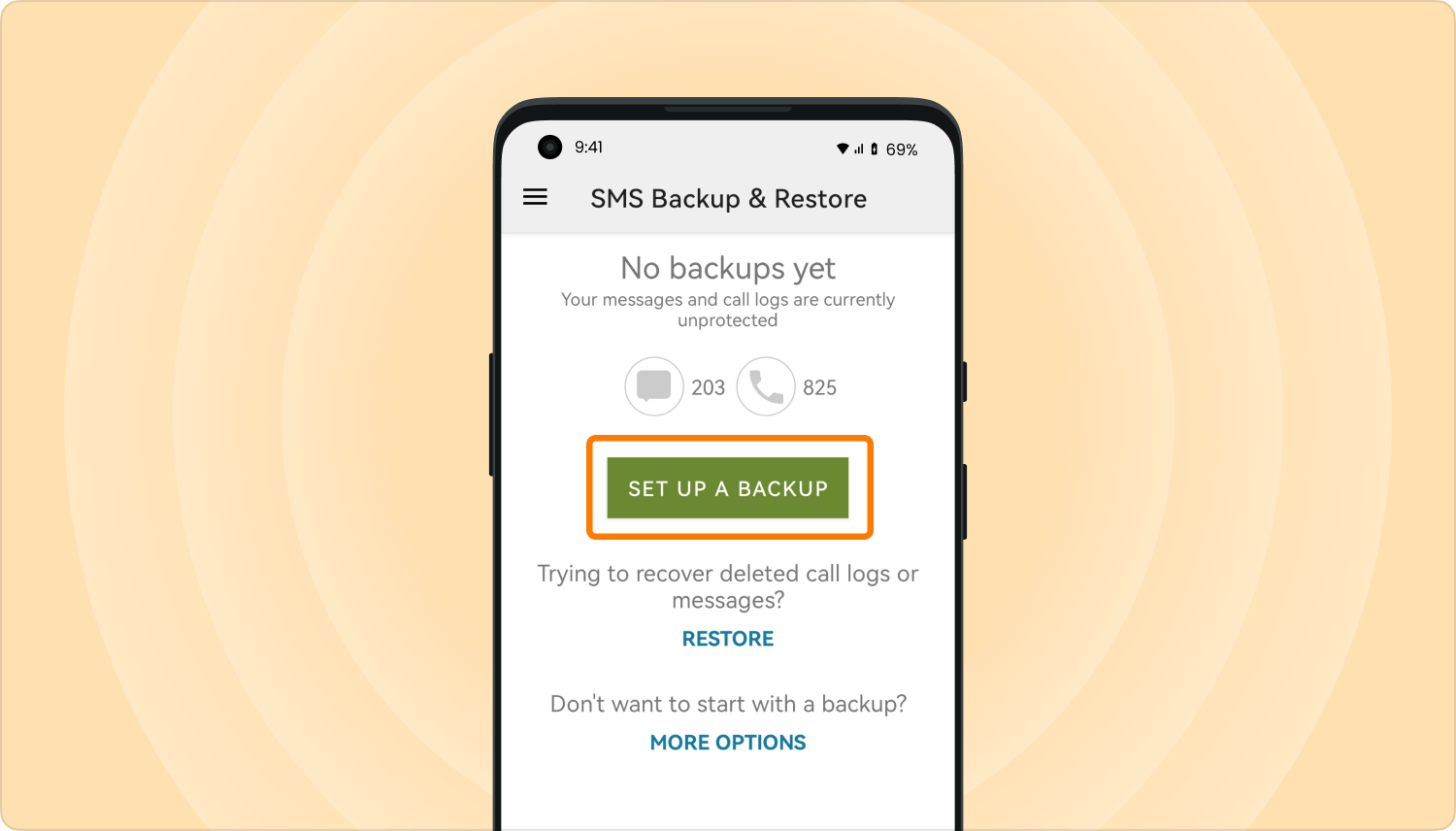 restore sms from google drive backup