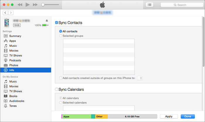 Transferir contatos do iPhone para o iPhone sem o iCloud usando o programa iTunes