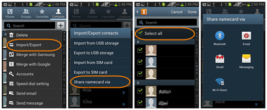 Transfer Phone Numbers to S8 Via Bluetooth