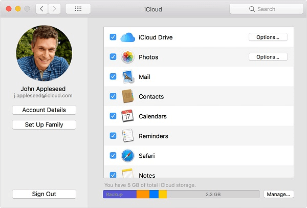 Transferir iPhone para Mac com iCloud Drive