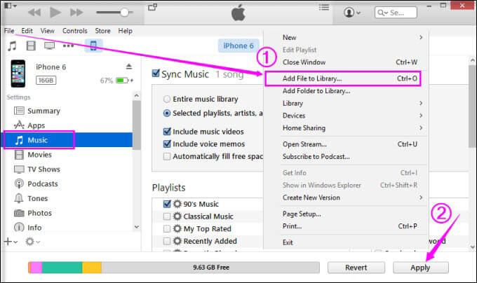 How to get music from computer to iphone