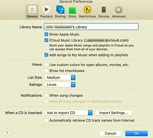 Överför musik från iPod till Mac via iCloud Music Library