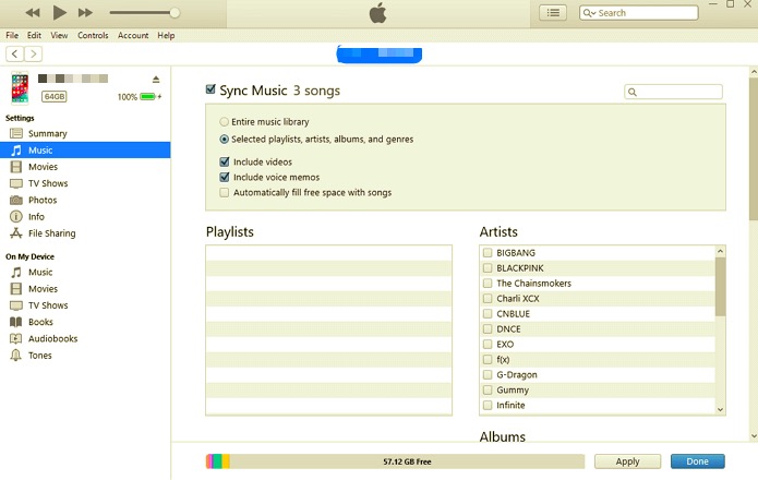 Överför musik till iPad med iTunes