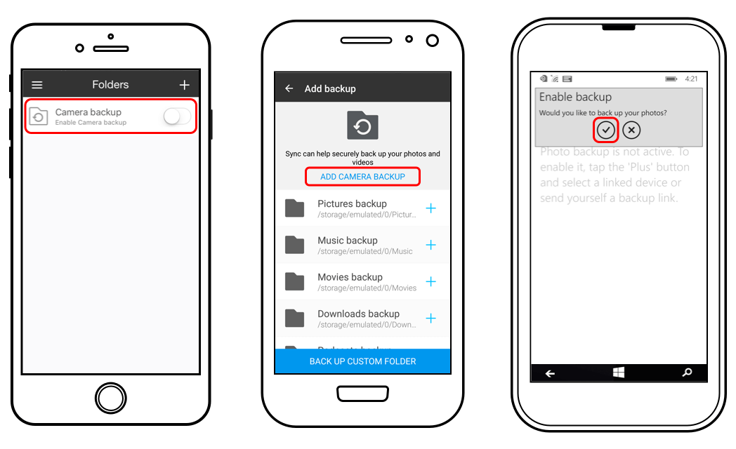 Corrigir o backup da câmera Android não funcionando