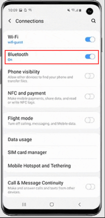 Transferir dados de Samsung para Oneplus usando Bluetooth