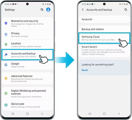 Using Cloud Service (Samsung) for Cell Phone Data Recovery