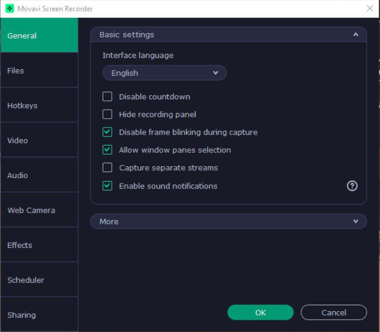 Features of Movavi Screen Recorder