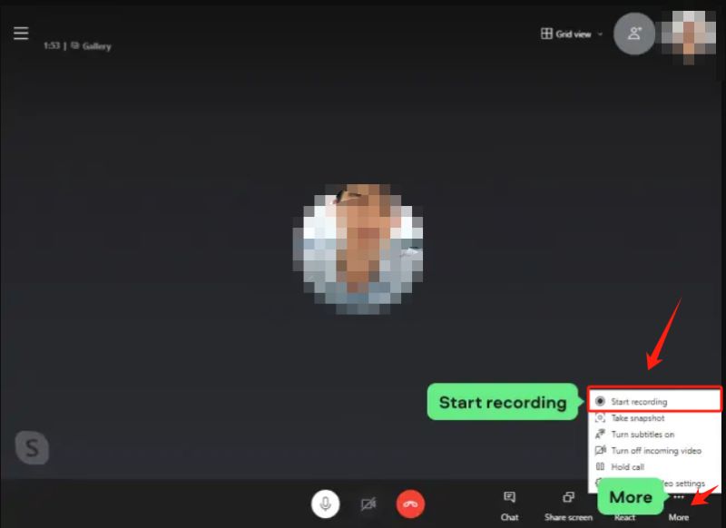 Mac에서 Skype 영상 통화 녹음