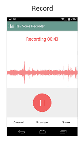 Rev Voice Recorder för föreläsning