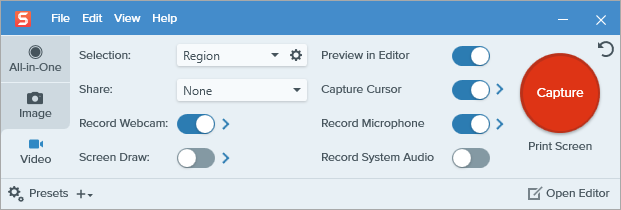 Snagit Recorder to Record Live Stream