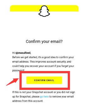 Verify Email Address to Unlock Snapchat Account