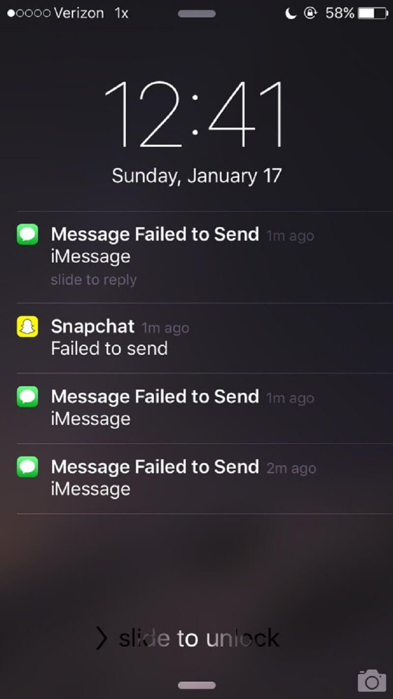 Snapchat Failed To Send