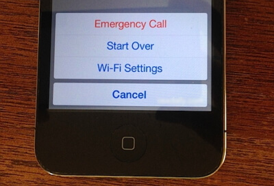 Activar Iphone vía llamada de emergencia