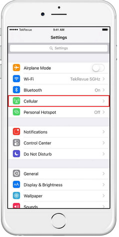 Verifique os dados do celular para ver se o iPhone não consegue enviar mensagens multimídia usando o iMessage