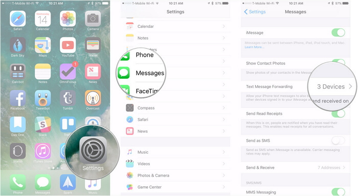 Enable Message Forwarding For Iphone