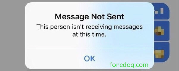 Mensagem do iPhone não enviada