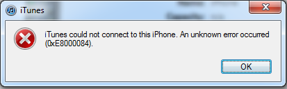 iTunes no se pudo conectar a este iPhone ... (0xE80000A)