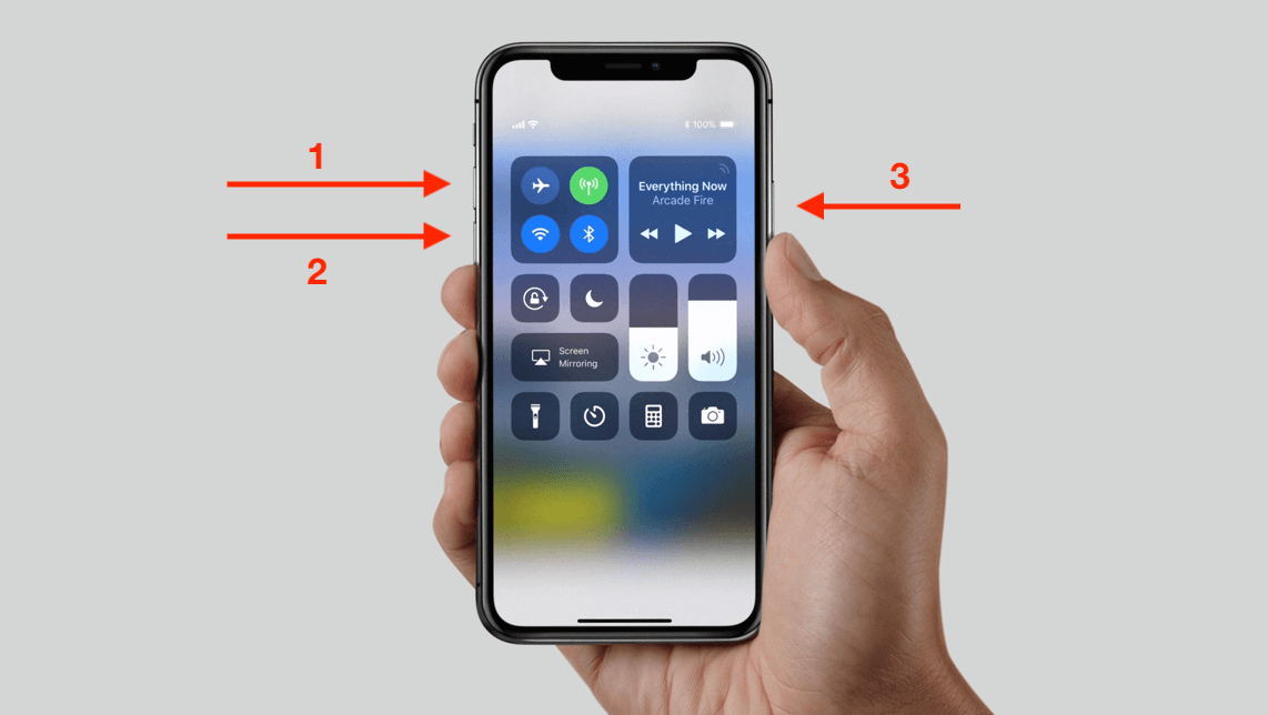 Starta om Iphone X-enheten