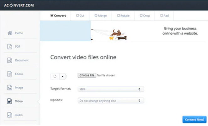 Using Aconvert to Convert Video to HD
