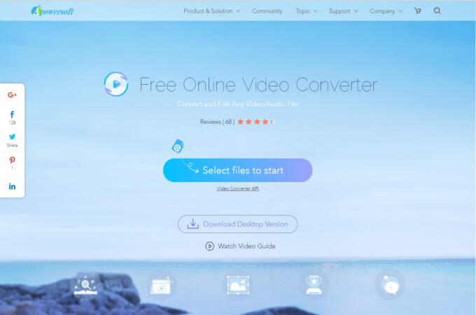 Use o APowersoft Online Video Converter para converter 4K para 1080P