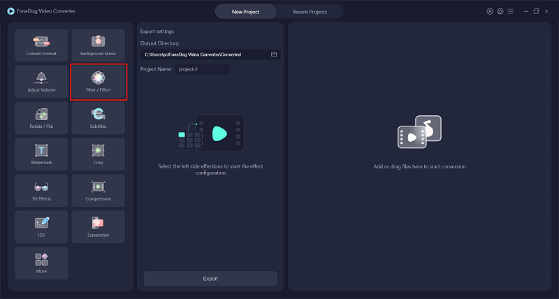 Select Effect for WAX Video Editing