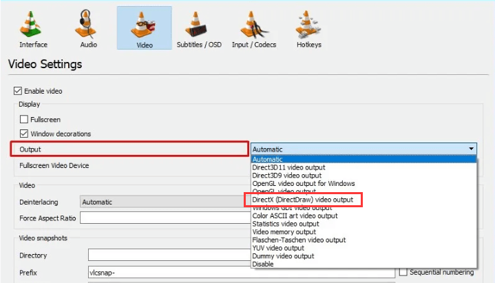 VLC Upscale to 4K by Changing Output Settings