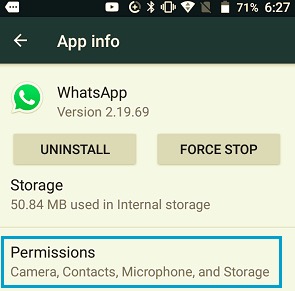 Android에서 WhatsApp 연락처 권한을 허용하여 연락처가 표시되지 않는 문제 수정