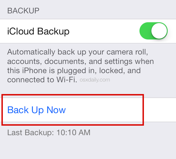 Change Phones on iOS: Create A Manual iCloud Backup