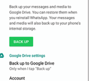 Google 드라이브에 WhatsApp 대화 저장