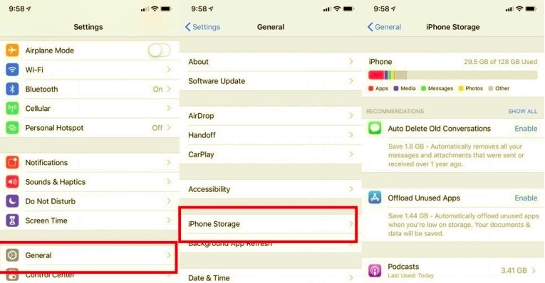 Free Up Storage Space